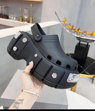 Load image into Gallery viewer, Balenciaga Pool Crocs Slide Sandal Black For Women