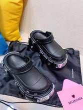 Load image into Gallery viewer, Balenciaga Pool Crocs Slide Sandal Black For Women