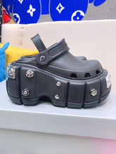 Load image into Gallery viewer, Balenciaga Pool Crocs Slide Sandal Black For Women
