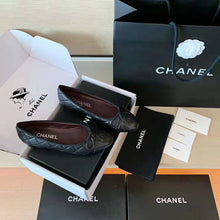 Load image into Gallery viewer, Chanel Women Ballerinas Aged Calfskin Black 1 cm Heel