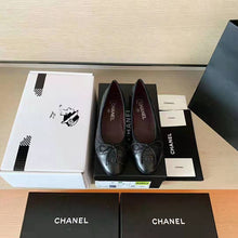 Load image into Gallery viewer, Chanel Women Ballerinas Aged Calfskin Black 1 cm Heel