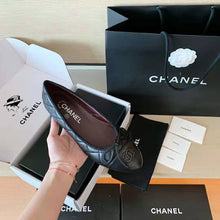Load image into Gallery viewer, Chanel Women Ballerinas Aged Calfskin Black 1 cm Heel