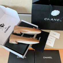 Load image into Gallery viewer, Chanel Women Ballerinas Calfskin Brown 1 cm Heel