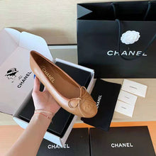 Load image into Gallery viewer, Chanel Women Ballerinas Calfskin Brown 1 cm Heel