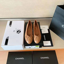 Load image into Gallery viewer, Chanel Women Ballerinas Calfskin Brown 1 cm Heel
