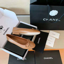 Load image into Gallery viewer, Chanel Women Ballerinas Calfskin Brown 1 cm Heel