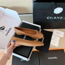 Load image into Gallery viewer, Chanel Women Ballerinas Calfskin Brown 1 cm Heel