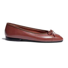 Load image into Gallery viewer, Chanel Women Ballerinas Calfskin Brown 1 cm Heel