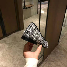 Load image into Gallery viewer, Chanel Women Ballerinas in Tweed Fabrics-Black