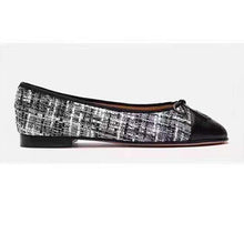 Load image into Gallery viewer, Chanel Women Ballerinas in Tweed Fabrics-Black