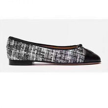Load image into Gallery viewer, Chanel Women Ballerinas in Tweed Fabrics-Black