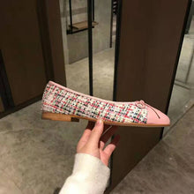 Load image into Gallery viewer, Chanel Women Ballerinas in Tweed Fabrics-Pink