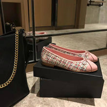 Load image into Gallery viewer, Chanel Women Ballerinas in Tweed Fabrics-Pink