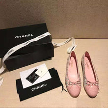 Load image into Gallery viewer, Chanel Women Ballerinas in Tweed Fabrics-Pink