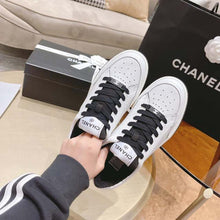 Load image into Gallery viewer, Chanel Women Calfskin Letter Flat Lace Up Runner Trainer Sneakers