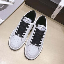 Load image into Gallery viewer, Chanel Women Calfskin Letter Flat Lace Up Runner Trainer Sneakers