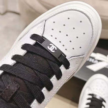Load image into Gallery viewer, Chanel Women Calfskin Letter Flat Lace Up Runner Trainer Sneakers