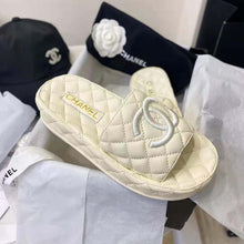 Load image into Gallery viewer, Chanel Women Mules Mules Lambskin Ecru 0.5 cm Heel