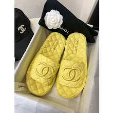 Load image into Gallery viewer, Chanel Women Mules Mules Lambskin Yellow 0.5 cm Heel