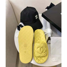 Load image into Gallery viewer, Chanel Women Mules Mules Lambskin Yellow 0.5 cm Heel