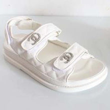 Load image into Gallery viewer, Chanel Women Open Toe Sandal in Calfskin Leather-White