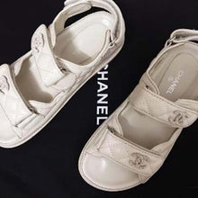 Load image into Gallery viewer, Chanel Women Open Toe Sandal in Calfskin Leather-White