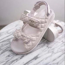 Load image into Gallery viewer, Chanel Women Open Toe Sandal in Calfskin Leather-White