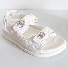 Load image into Gallery viewer, Chanel Women Open Toe Sandal in Calfskin Leather-White