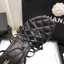 Load image into Gallery viewer, Chanel Women Sandals Iridescent Calfskin Black 5 cm Heel