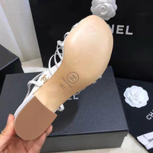 Load image into Gallery viewer, Chanel Women Sandals Lambskin White 5 cm Heel
