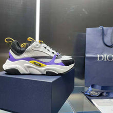 Load image into Gallery viewer, Dior Men B22 Sneaker Violet and White Calfskin with White and Black Technical Mesh