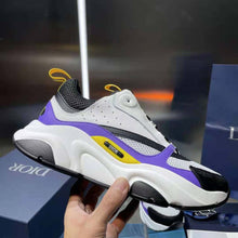 Load image into Gallery viewer, Dior Men B22 Sneaker Violet and White Calfskin with White and Black Technical Mesh