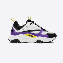 Load image into Gallery viewer, Dior Men B22 Sneaker Violet and White Calfskin with White and Black Technical Mesh