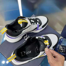 Load image into Gallery viewer, Dior Men B22 Sneaker Violet and White Calfskin with White and Black Technical Mesh