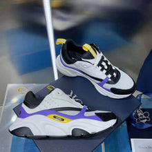 Load image into Gallery viewer, Dior Men B22 Sneaker Violet and White Calfskin with White and Black Technical Mesh