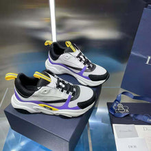 Load image into Gallery viewer, Dior Men B22 Sneaker Violet and White Calfskin with White and Black Technical Mesh