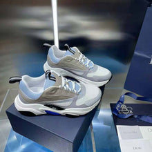 Load image into Gallery viewer, Dior Men B22 Sneaker White and Blue Technical Mesh and Gray Calfskin