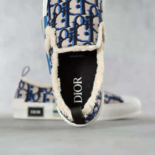 Load image into Gallery viewer, Dior Men B23 Slip-on Sneaker Beige Black and Navy Blue Dior Oblique Tapestry