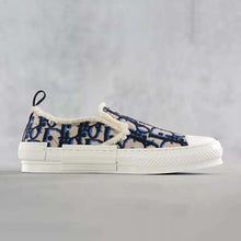 Load image into Gallery viewer, Dior Men B23 Slip-on Sneaker Beige Black and Navy Blue Dior Oblique Tapestry