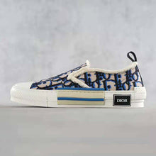 Load image into Gallery viewer, Dior Men B23 Slip-on Sneaker Beige Black and Navy Blue Dior Oblique Tapestry