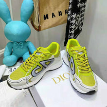Load image into Gallery viewer, Dior Men B30 Sneaker Yellow Mesh and White Technical Fabric