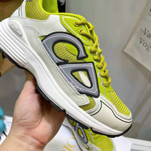 Load image into Gallery viewer, Dior Men B30 Sneaker Yellow Mesh and White Technical Fabric