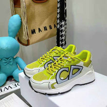 Load image into Gallery viewer, Dior Men B30 Sneaker Yellow Mesh and White Technical Fabric
