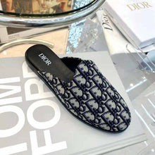 Load image into Gallery viewer, Dior Men Indior Mule Beige and Black Dior Oblique Jacquard