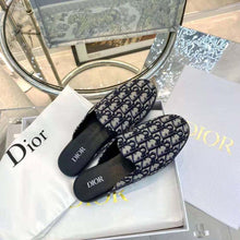 Load image into Gallery viewer, Dior Men Indior Mule Beige and Black Dior Oblique Jacquard