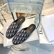 Load image into Gallery viewer, Dior Men Indior Mule Beige and Black Dior Oblique Jacquard