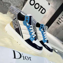 Load image into Gallery viewer, Dior Unisex D-Player Sneaker Blue Multicolor Technical Fabric Suede and Calfskin