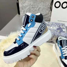 Load image into Gallery viewer, Dior Unisex D-Player Sneaker Blue Multicolor Technical Fabric Suede and Calfskin