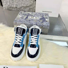 Load image into Gallery viewer, Dior Unisex D-Player Sneaker Blue Multicolor Technical Fabric Suede and Calfskin