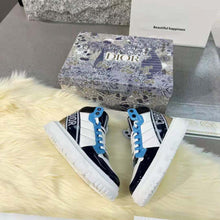 Load image into Gallery viewer, Dior Unisex D-Player Sneaker Blue Multicolor Technical Fabric Suede and Calfskin